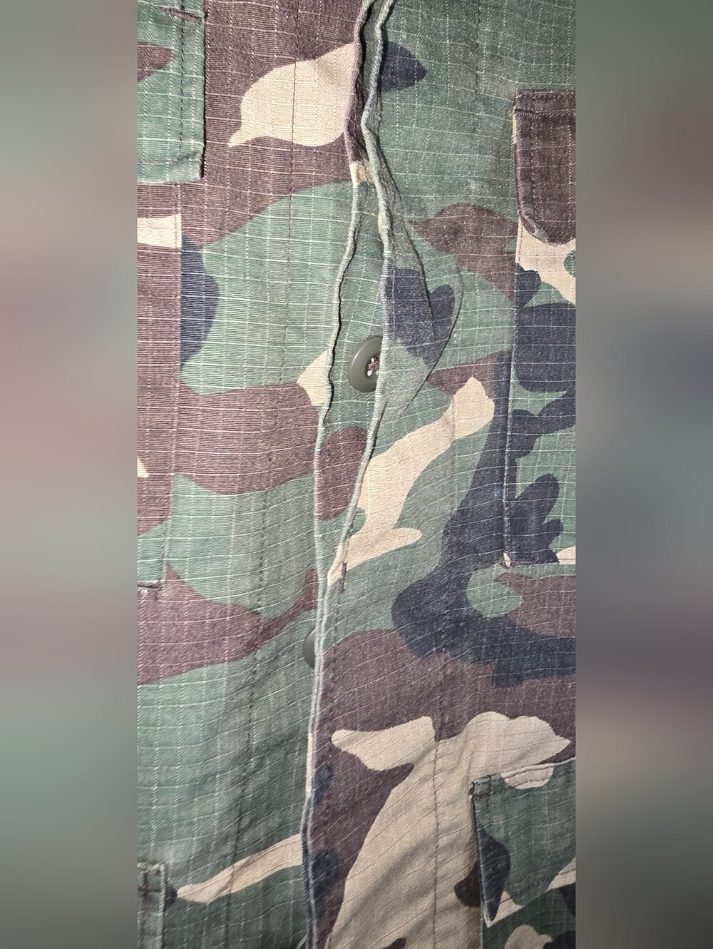 Men's Camouflage Field Jacket - Green Camo - Picture 2 of 10